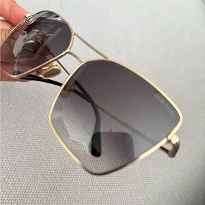 Tom Ford Gold and Black Women's Sunglasses